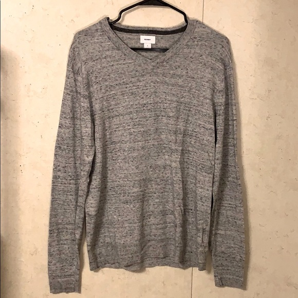 Old Navy V-Neck Knit Sweater (Silver) - Picture 1 of 3